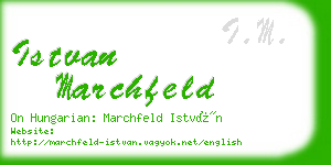 istvan marchfeld business card